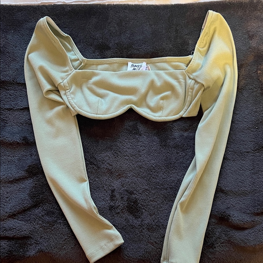 Princess Polly Olive Green Crop Top